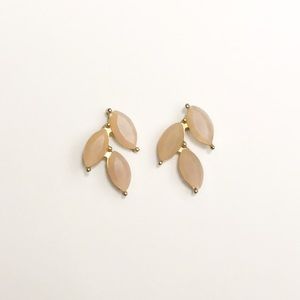 Pink Leaf Stud Earrings